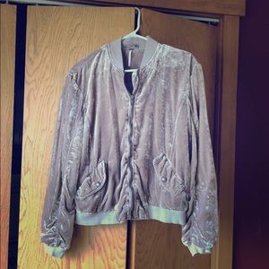 Free People velvet bomber
